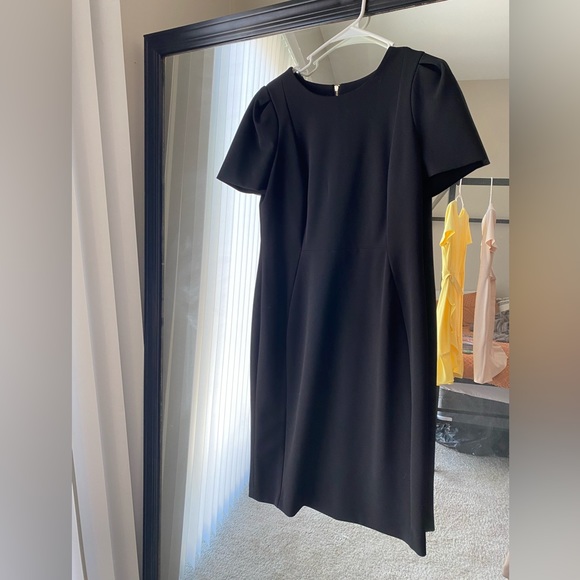 Calvin Klein Seamed Scuba Crepe Sheath Dress - Picture 3 of 3